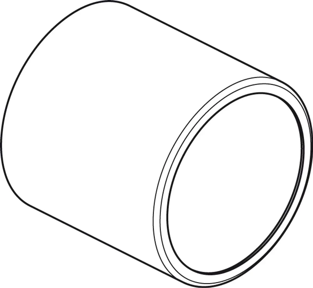 Chromfarbige Abdeckkappe für Sanitärinstallationen von Ideal Standard, mit einer runden, glatten Oberfläche und einem minimalen Design.
